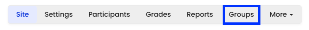 Moodle - Site Settings Menu - Groups